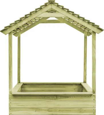 Produktbild von vidaXL Spielhaus für den Garten mit Sandkasten 128x120x145 Kiefernholz