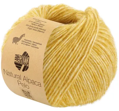 Produktbild von Lana Grossa - Natural Alpaca Pelo 0027 senfgelb meliert