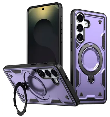 Produktbild von Samsung Galaxy S26 Hülle - Coverup Armor Back Cover met MagSafe Compatible Kickstand - Violett