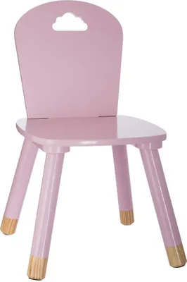 Produktbild von ATMOSPHERA CREATEUR D'INTERIEUR, Kinderstuhl Douceur, rosa, MDF Holz, B 32 x T 31,5 x H 50 cm, Sitzhöhe 25,7 cm, Wolkenmotiv, Skandinavischer Stil