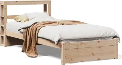 Produktbild von vidaXL Bettgestell mit Kopfteil ohne Matratze 75x190 cm