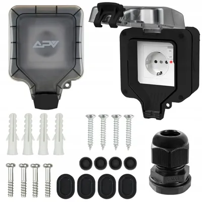 Produktbild von Adelid Wasserdichte Außensteckdose Garten mit Schalter IP66
