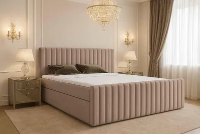 Produktbild von Benito I B&B Home Boxspringbett Benito I, 160x200 cm, Beige, ruhige Formensprache und wohnliche Ausstrahlung für moderne und klassische Schlafzimmer