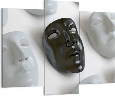 Produktbild von Bild auf Leinwand - Leinwandbild - Venedig Maske Schauspieler Theater - 130x100cm - Wand Bild - Wanddeko - Leinwanddruck - Bilder - Kunstdruck - Leinwand bilder - Wandkunst - CB130x100-2208