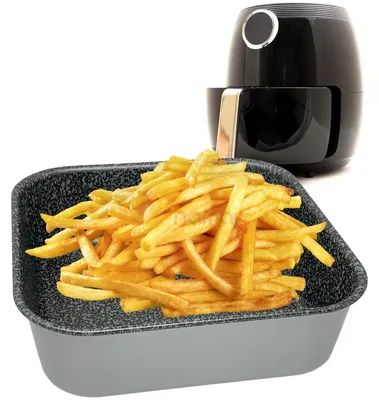 Backplatte 20x20 cm für Heißluftfritteuse, Alu, antihaftbeschichtet