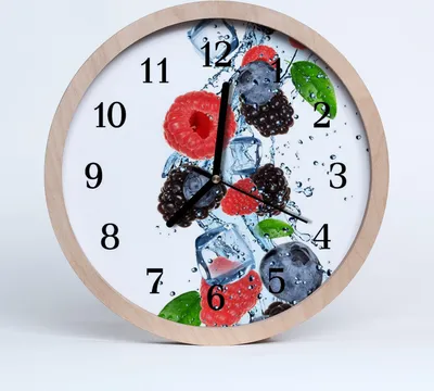 Produktbild von Holzuhr 20fi cm wanduhr - Obst Eiswürfel
