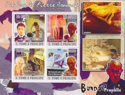 Produktbild von Briefmarken Sao Tome e Principe 2008 Mi 3723-3726 Kleinbogen (kompl. Ausgabe) postfrisch Gemälde von Pierre Bonnard (1867-1947)