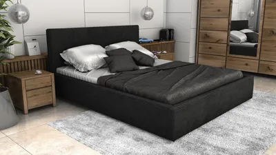 Obrázek produktu pro Postel LINCOLN 180x200 černá s úložným prostorem - manšestr - LINCOLN 100