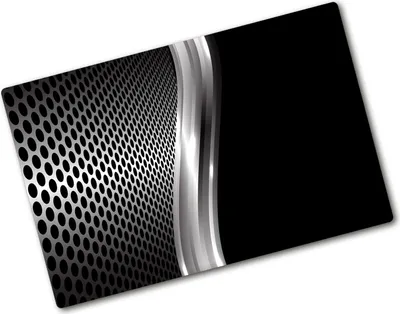 Produktbild von Tulup Glas Herdabdeckplatte - 80x52 cm - Glaskeramikkochfeld-Abdeckung Spritzschutz Glasabdeckplatte - Einteilig - Material-Textur - Metall Textur - Schwarz