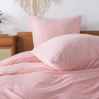 Produktbild von Plüschkissenbezüge 40 x 80 cm (2er-Set) rosa – Weicher und flauschiger Kissenbezug mit Reißverschluss für Bett, Sofa und Sessel, 40 x 80 cm – Dekorativer Kissenbezug