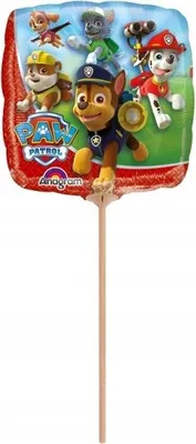 Produktbild von Paw Folienballon PAW PATROL Welpen AUFBLASBAR MIT STAB Geburtstag 23cm
