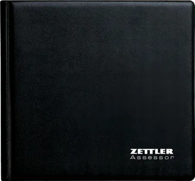 Produktbild von Zettler Wochenbuch Assessor 1W/2S Mappe 2026 - Buchkalender 16 × 15 cm, 1 Woche auf 2 Seiten, Kunststoffmappe mit Notizblock,