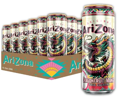 Produktbild von 24 x Arizona Juice Cocktail Drachenfrucht Mango 650ml