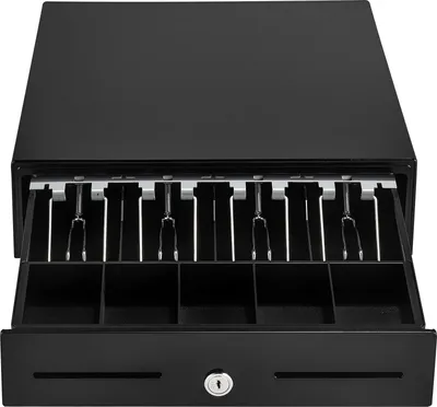 Produktbild von SucceBuy-Kassenschublade, 13 Zoll großes, komplett abnehmbares Design, 2 Entriegelungsmethoden mit Schlüsseln, 4 Geldschein- und 5 Münzfächer, kompakte Kassenschublade für Supermärkte, Cafés und Bars
