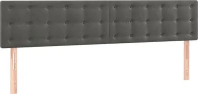 Produktbild von vidaXL Kopfteile Dunkelgrau 200x5x78/88 cm Samt