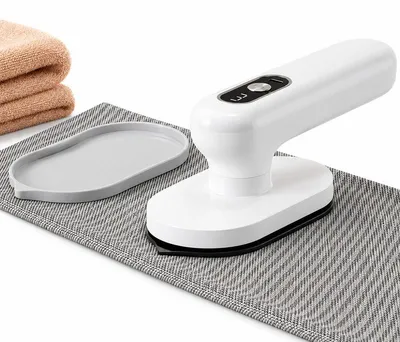 Produktbild von Mini Bügeleisen, kabelloses Reisebügeleisen für Zuhause und unterwegs, 3 Temperaturstufen, 30 s Aufheizzeit, USB, Weiß