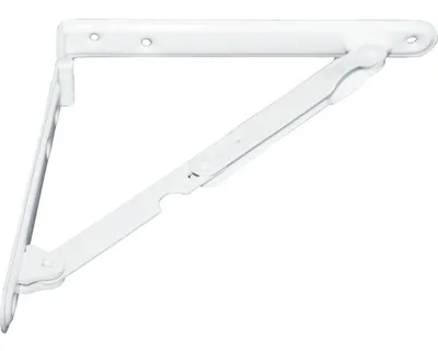 Produktbild von VORMANN Klappkonsole L200xT200mm mit diagonalem Tragarm Stahl,weiß, beschichtet