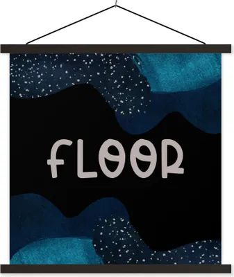 Produktbild von MuchoWow® Textilposter Boden - Pastell - Mädchen 60x60 cm mit schwarzem Rahmen - Posteraufhänger