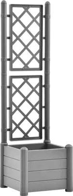 Obrázok produktu pre vidaXL Kvetináč s mriežkou 43x43x142 cm PP Stone Green