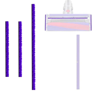3er-Set Plüschstreifen für Dyson V7–V15, selbstklebend, weich