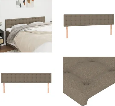 Produktbild von vidaXL Kopfteile 2 Stk. Taupe 90x5x78/88 cm Stoff - Kopfteil - Kopfteile - Bett-Kopfteil - Bettkopfteil
