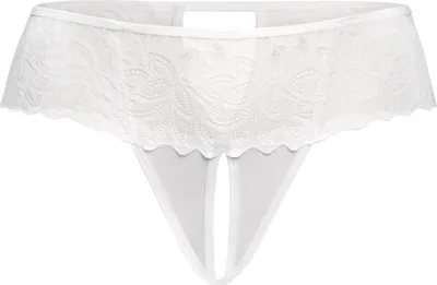 Obrázok produktu pre Teyli Ouvert tangá zo sieťoviny s kvetinovou čipkou Rossu Female 380TTT white S/M