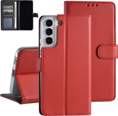 Produktbild von Samsung Galaxy S22 Plus Book type Case - Card holder - Magnetic closure - Red