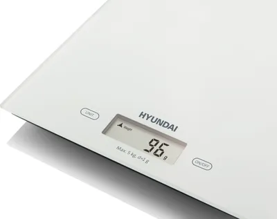 Produktbild von Hyundai KVE 893 Küchenwaage mit 1g Messgenauigkeit und bis zu 5kg Kapazität HYUKVE893