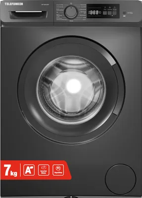 Telefunken Waschmaschine 7kg | Frontlader 1400 U/Min. | Inverter Motor | AquaStop | Schontrommel | W714AS1DI dark inox