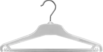 Produktbild von Anzug und Kostüm Kleiderbügel mit Steg 45 cm NEU transparent 20 Stück