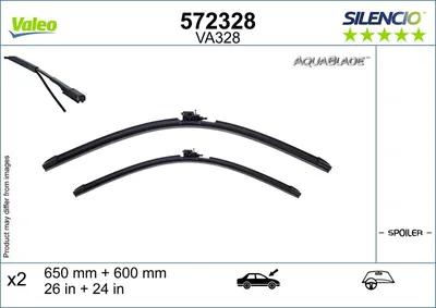 Produktbild von VALEO SILENCIO Scheibenwischer Wischblatt Vorne passend für MERCEDES-BENZ Sprinter 3,5-T Kastenwagen (907, 910) Rahmenlos