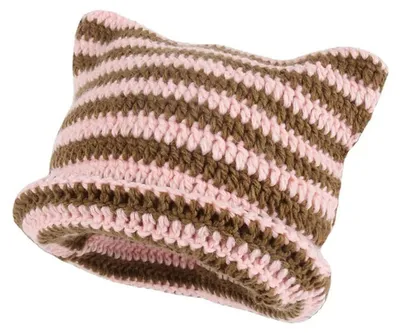 Produktbild von Strickmütze mit Katzenohren Rosa M