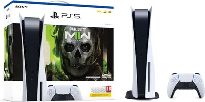 Produktbild von Sony Interactive Entertainment PlayStation 5 Standard + Call of Duty Modern Warfare II, PlayStation 5, Schwarz, Weiß, 16000 MB, GDDR6, AMD, AMD Ryzen Zen 2