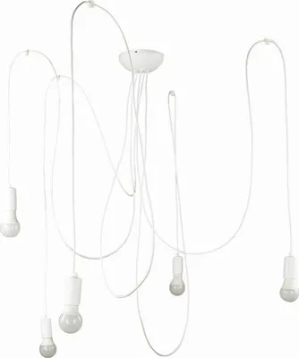Immagine prodotto di Lampada a sospensione vintage "Spider" cavo metallico bianco 5 luci lampada a sospensione soggiorno sala da pranzo tavolo da pranzo