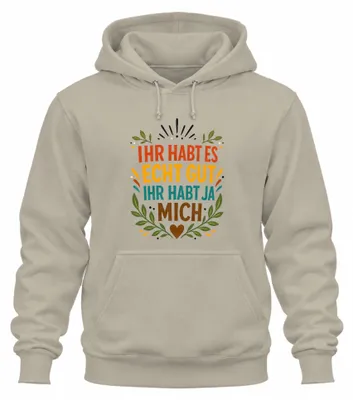 Imagen del producto de Tenéis mucho estilo. Sudadera con capucha "My Statement", sarcasmo, diseño de naturaleza, talla 3XL