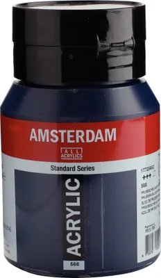 Obrázek produktu pro Lahvička akrylové barvy Amsterdam Standard Series 500 ml Pruská modř (Phthalo) 566