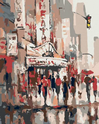 Image de Zuty - Peinture au diamant - LES GENS AU THÉÂTRE, 40 x 50 cm, toile tendue sur châssis