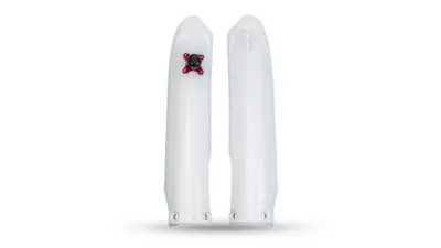 Produktbild von Ufo Ya04896-046 Holeshot Gabelprotektoren Weiß Weiß One Size
