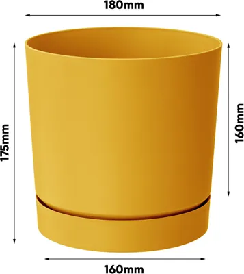 Immagine prodotto di Vaso Tubo rotondo 18 cm senape
