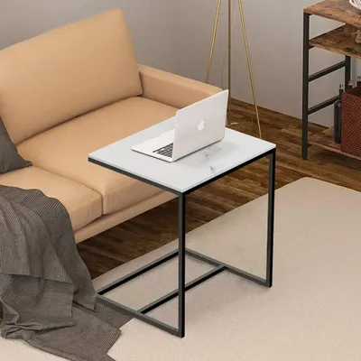 Obrázok produktu pre C-tvarový príkonový stolík s mramorovou doskou
