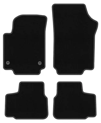 Image de Tapis de sol en moquette pour Seat Mii 2011- (à hayon) – jeu 4 pièces, noirs, sur mesure – Wielganizator BASIC