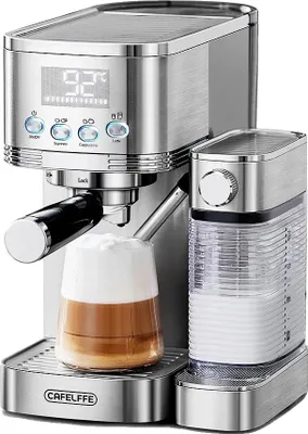 Produktbild von Cafelffe Vollautomatische Espressomaschine, 20 Bar Druck, Ein-Tasten-Bedienung, EU
