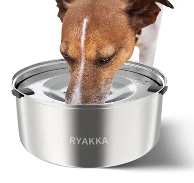Immagine prodotto di Ciotola per cani, antiscivolo, 3 litri, in acciaio inossidabile, a prova di perdite, slow feeder, ideale per viaggi