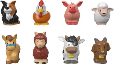 Produktbild von Fisher-Price Little People Bauernhoftiere Set , Set mit acht Figuren