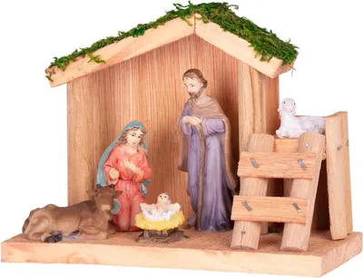 Immagine prodotto di Decorazione MAGICHOME BETHLEHEM, legno, poliresina, 15 cm