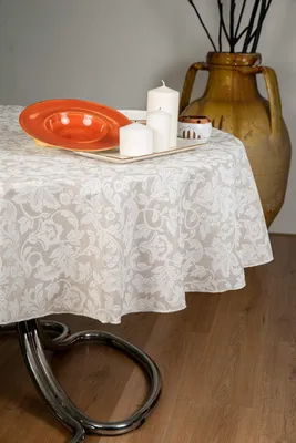 Tischdecke Cinzia 133, rund Ø140 cm, fleckenabweisend, 60% Baumwolle