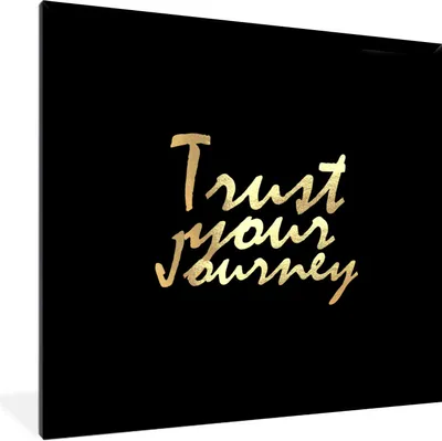 Produktbild von MuchoWow® Gerahmtes Poster Zitate - Reisen - Schwarz - Gold 40x40 cm - Poster mit Schwarzem Bilderrahmen Wandposter Rahmen Foto Bilder - Mit Rahmen - Wanddekoration Schlafzimmer