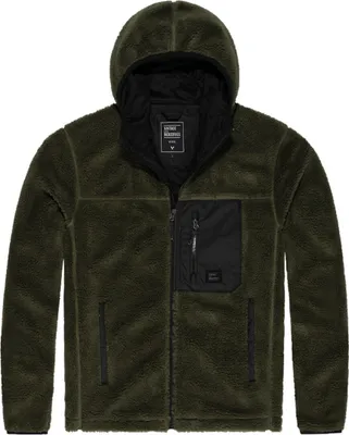 Produktbild von Vintage Industries Dustin Sherpa Fleece Jacke, oliv, L