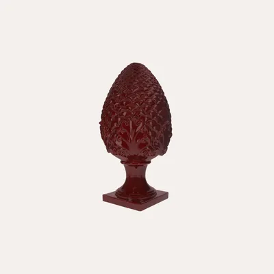 Image de KEYHOMESTORE | Pomme de pin en céramique Bordeaux, H. 35 cm