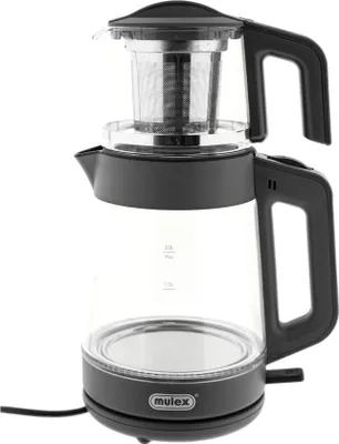 Obrázek produktu pro Mulex Tee Express 2 v 1 skleněný vařič čaje a varná konvice – 1 l + 2 l – šedá